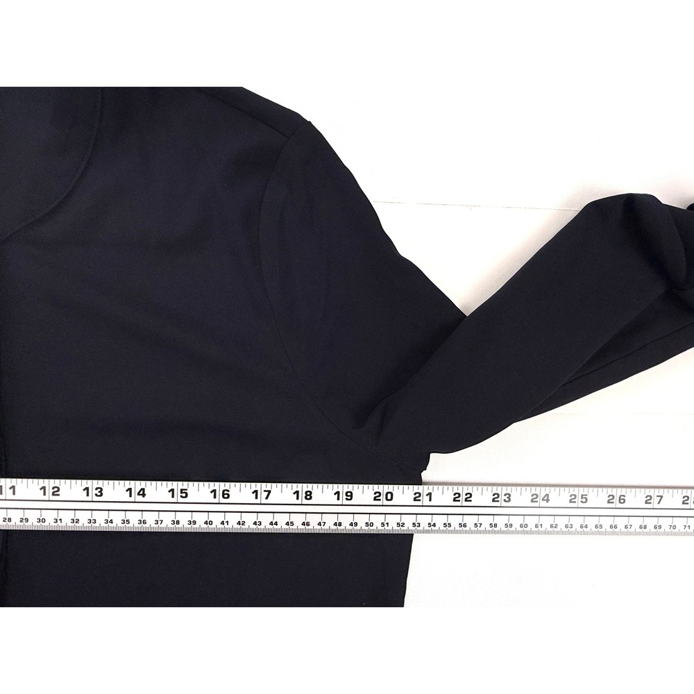 Tuckernuck Royal Crepe Black Shirt Dress Women's Large Drop Waist Pocket #1829 - Picture 3 of 9